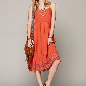 Free People Orange Maxi Dress